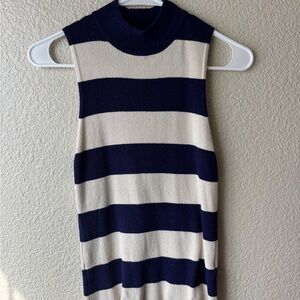 Striped Navy and Cream Tank Top